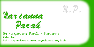 marianna parak business card